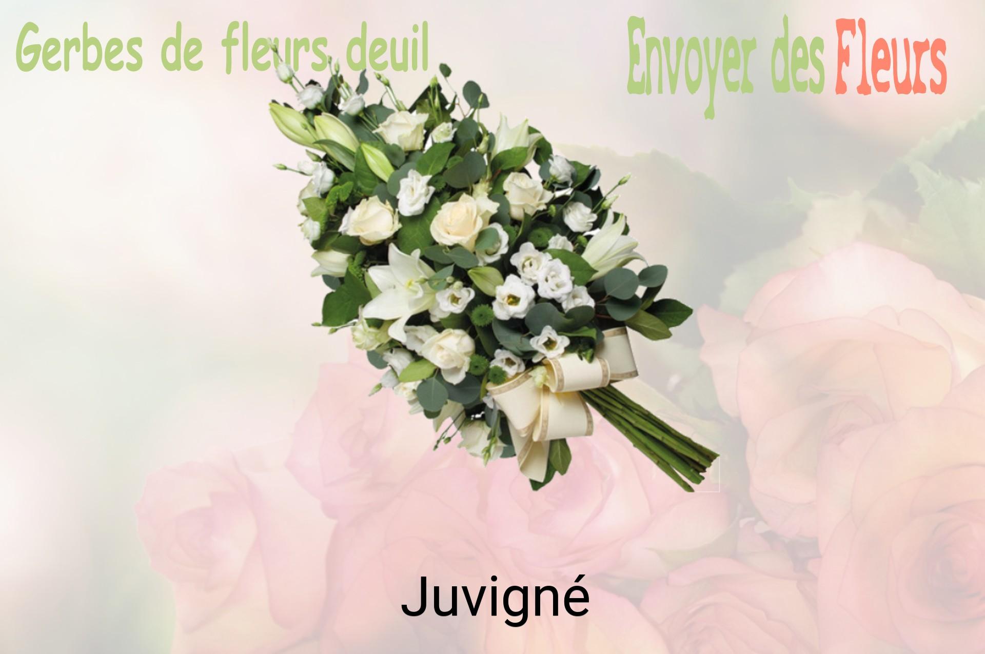 Gerbe de fleurs de deuil livrée à Juvigné